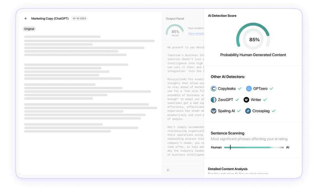 Humanize AI Text Into Authentic Human Writing.